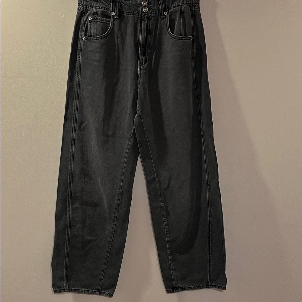 Free People Aster Women's Black Straight Leg Jeans